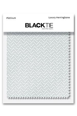 Platinum Herringbone Fabric Swatch