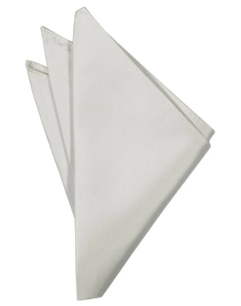 Platinum Luxury Satin Pocket Square