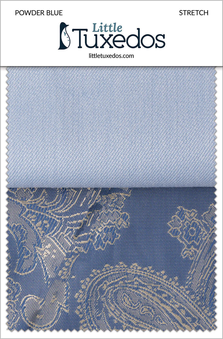 Powder Blue Stretch Fabric Swatch - Image 2