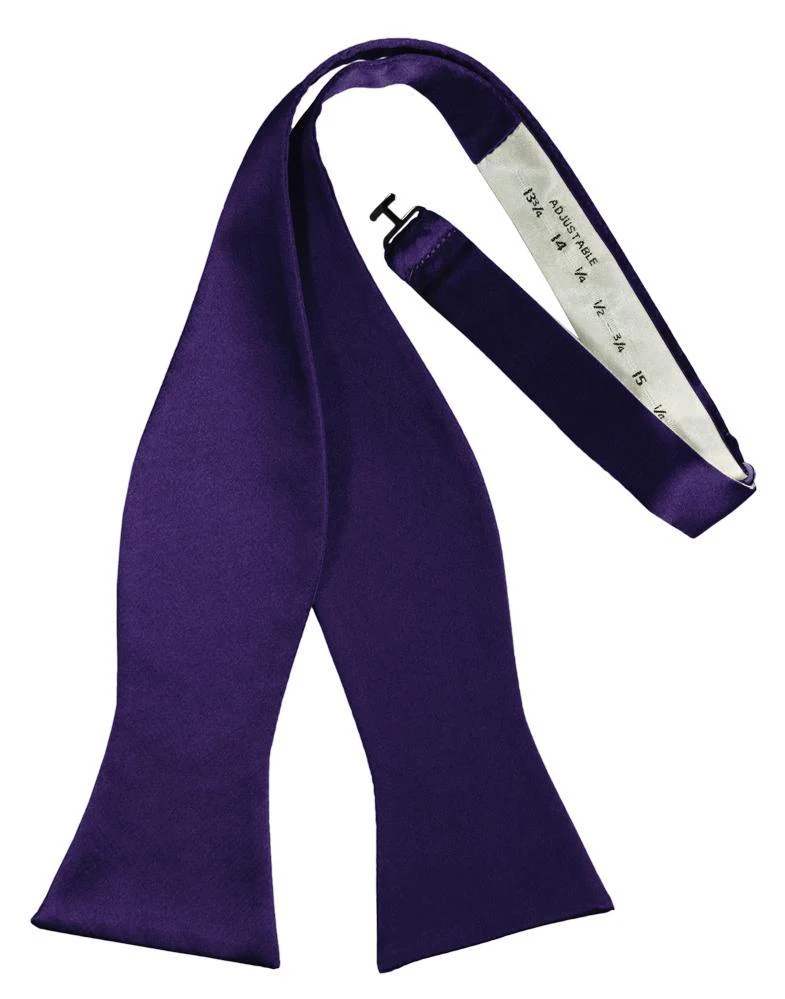 Purple Luxury Satin Bow Tie - Image 2