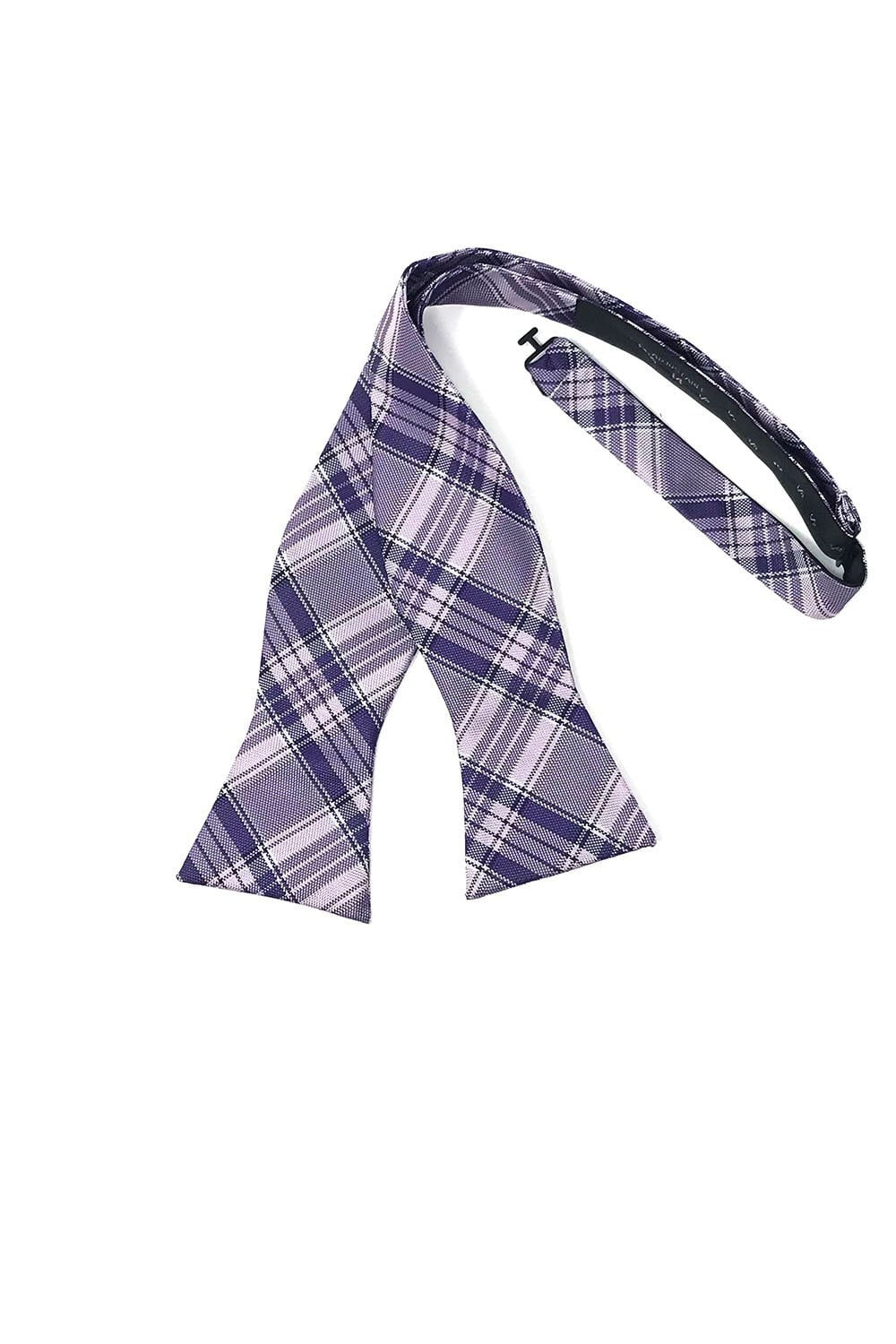 Purple Madison Plaid Bow Tie - Image 2