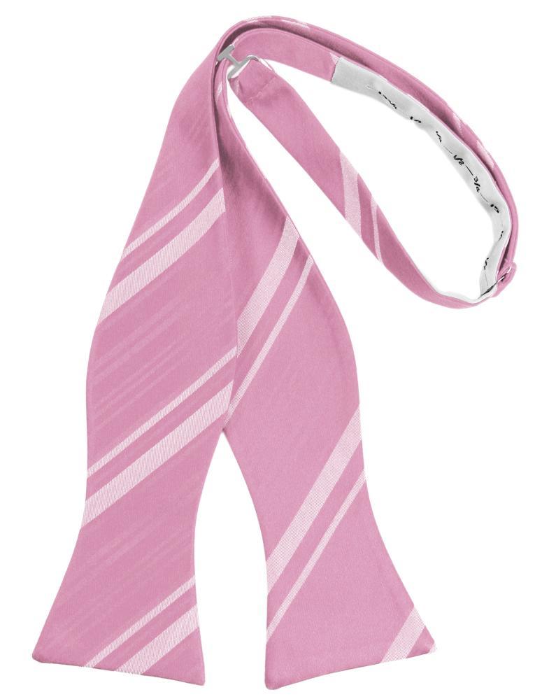 Rose Petal Striped Satin Bow Tie - Image 2