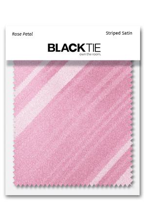 Rose Petal Striped Satin Fabric Swatch