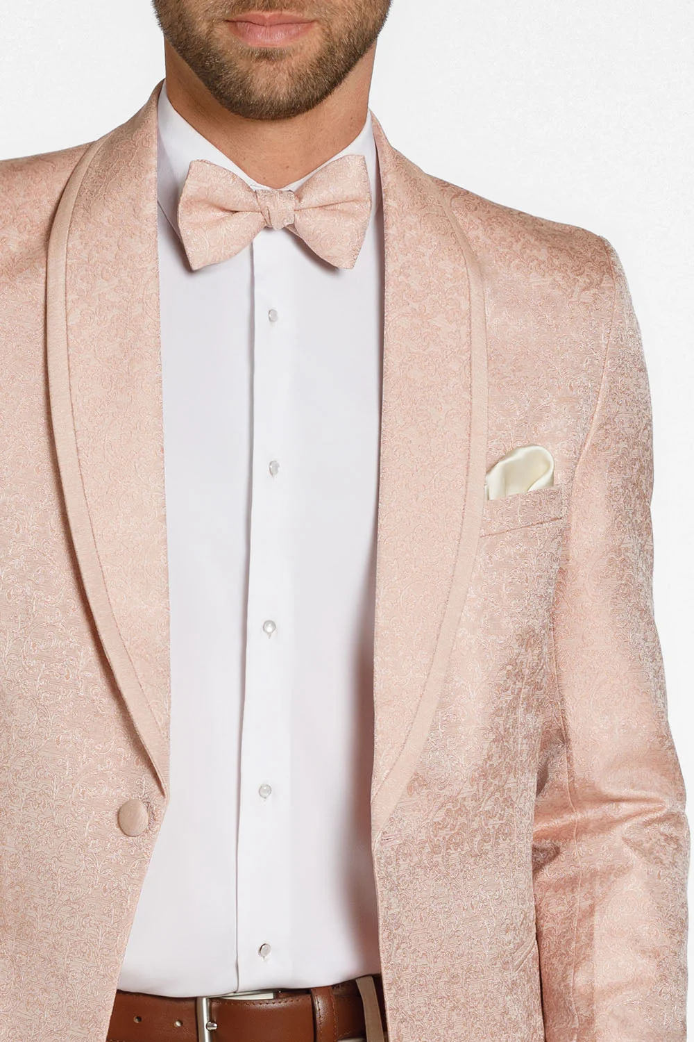 "Night Vine" Blush Shawl Tuxedo Jacket (Separates) - Image 3