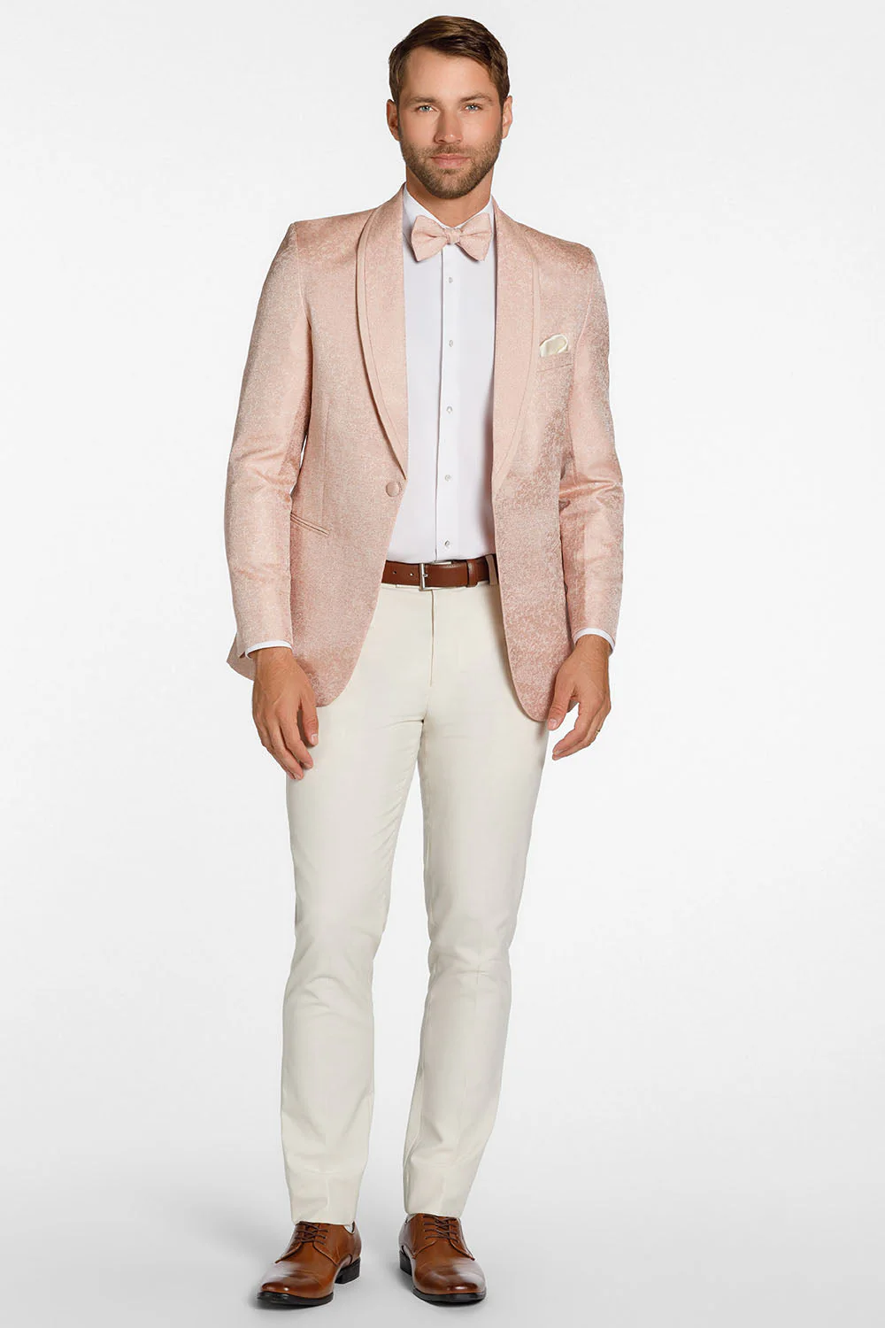 "Night Vine" Blush Shawl Tuxedo Jacket (Separates) - Image 4