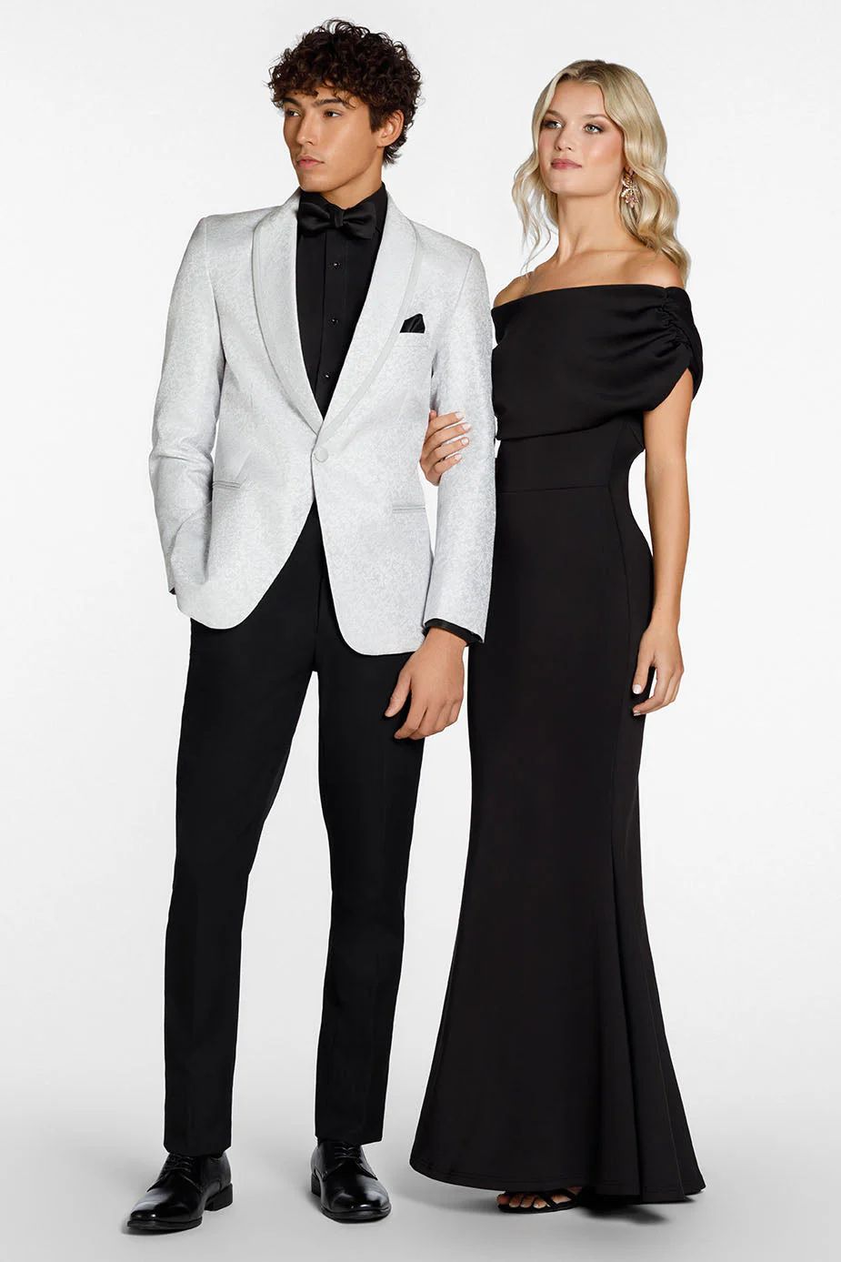 "Night Vine" Silver Shawl Tuxedo Jacket (Separates) - Image 2