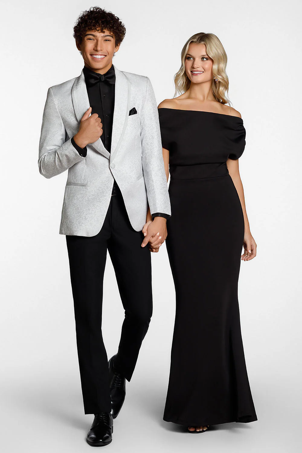 "Night Vine" Silver Shawl Tuxedo Jacket (Separates) - Image 4