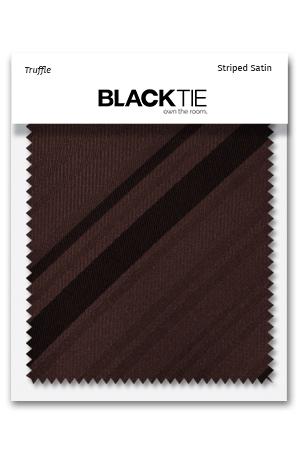Truffle Striped Satin Fabric Swatch