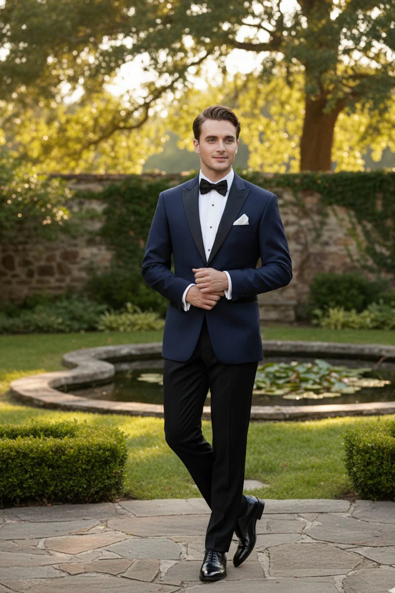 "Vermont" Midnight Blue Tuxedo Jacket (Separates) - Image 12