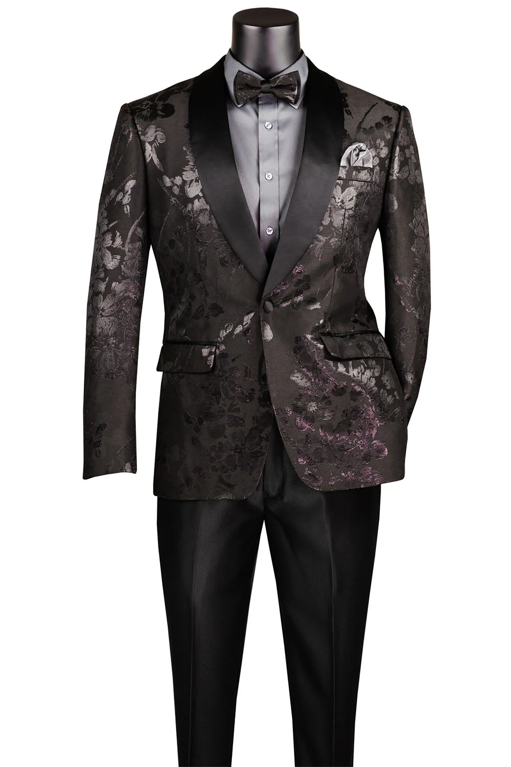 "Fusion" Black Tuxedo Jacket (Separates) - Image 12