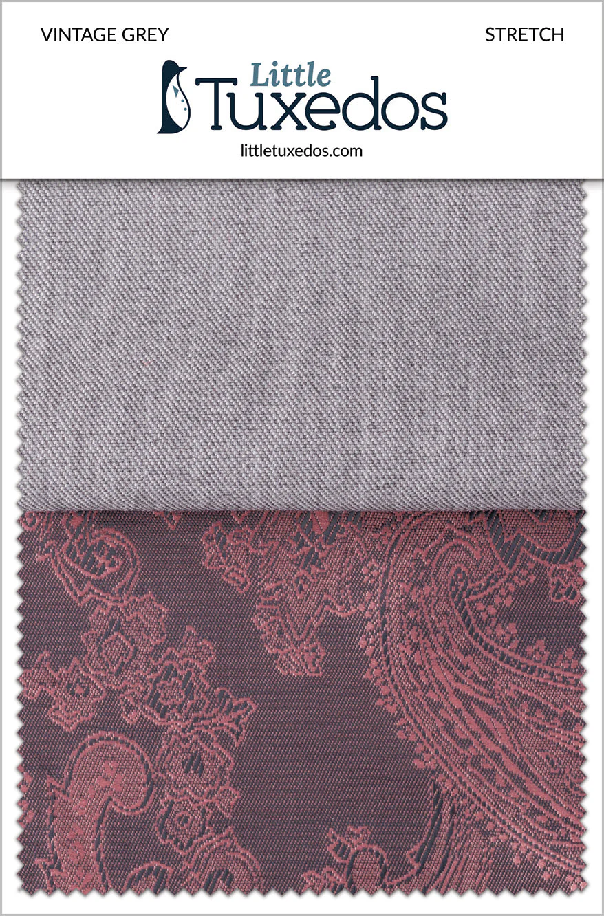 Vintage Grey Stretch Fabric Swatch - Image 2