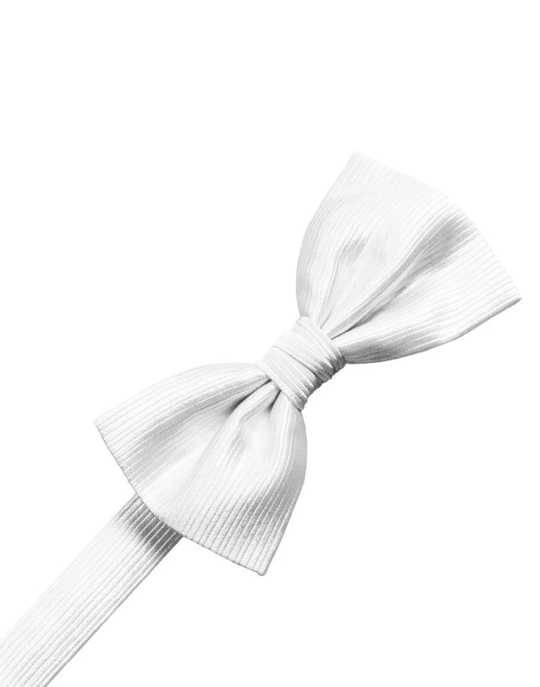 White Faille Silk Bow Tie