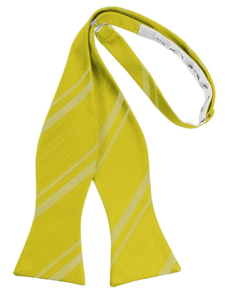 Willow Striped Satin Bow Tie - Image 2