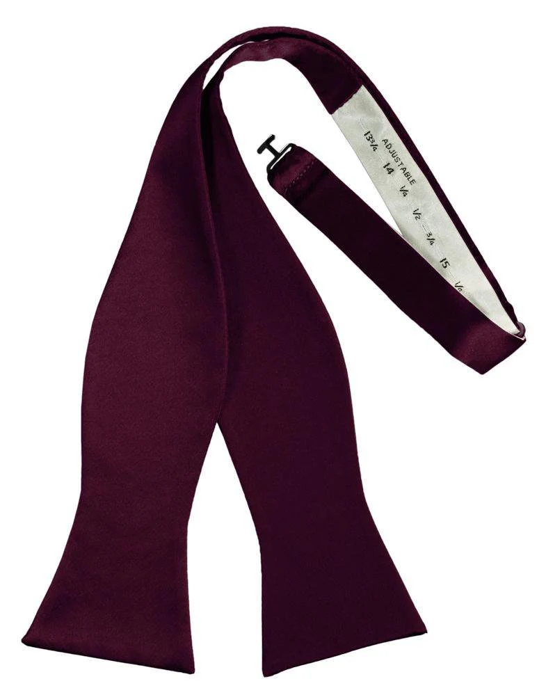 Wine Luxury Satin Bow Tie - Image 2